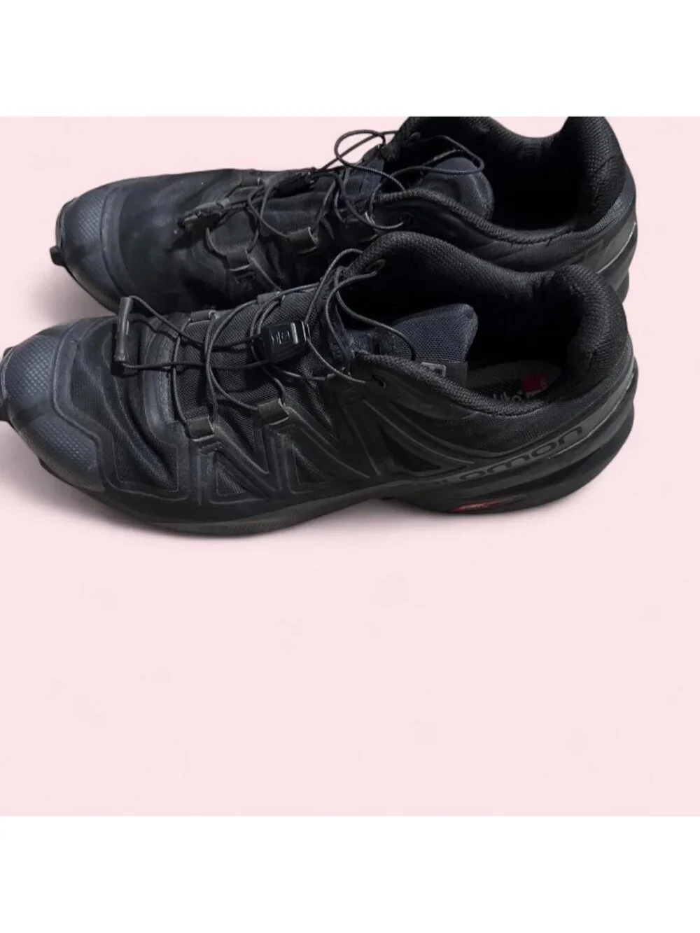 Salomon black ortholite sneakers